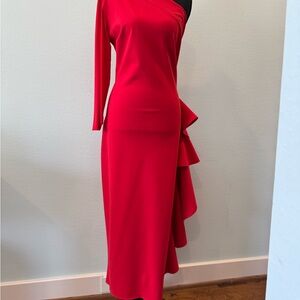 Chiara Boni Scarlet One-Shoulder Dress
